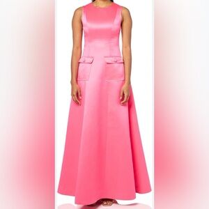 NWT Trina Turk Vibrant Pink Maxi Gown Original Price $528